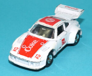 COCA COLA PORSCHE 911 DIECAST TOY MODEL CAR  1/64 SCALE 1988 HARTOY EDOCAR