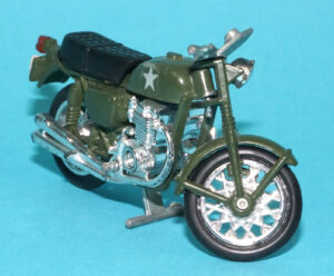 FAST WHEEL ROAD TOUGH DIE CAST METAL MOTORCYCLE HONDA CB750 ARMY BIKE 1980s YATMING