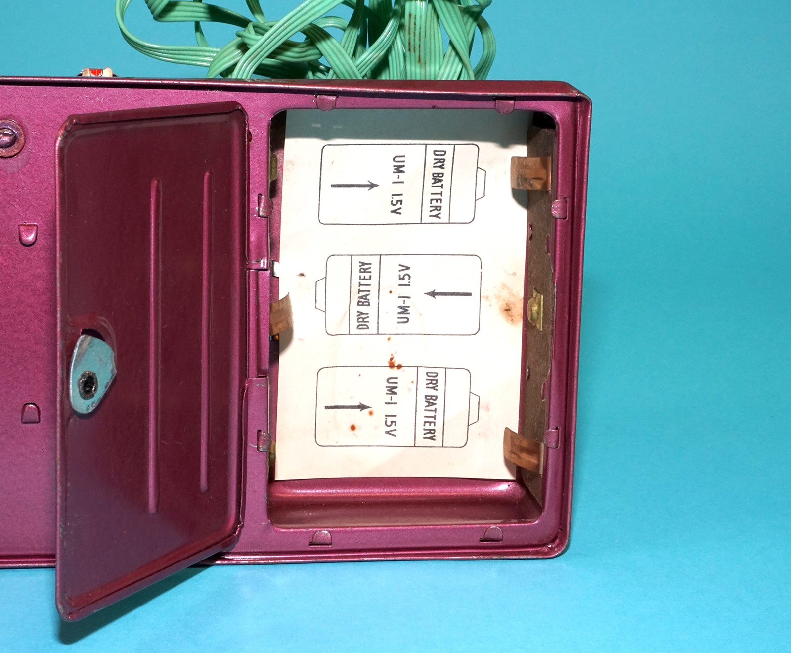 SPACE CONTROL COMMUNICATION SET BATTERY OPERATED TIN TOY 1950s MASUDAYA MODERN TOYS JAPAN WORKS READ - Image 8