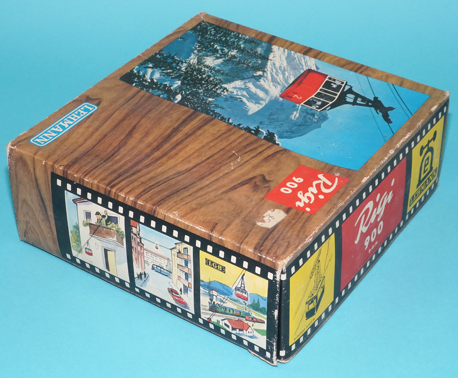 RIGI 900 CABLE CAR TIN TOY BOXED BOX SET + ANOTHER 1960s LEHMANN W. GERMANY - Image 4