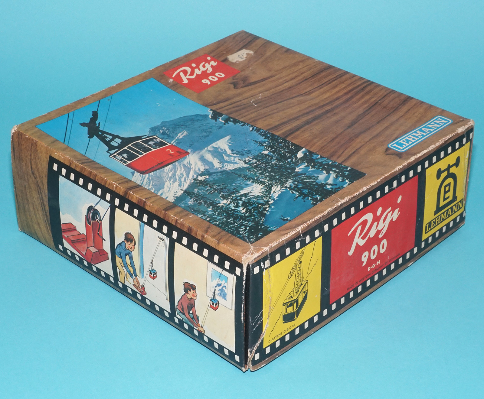 RIGI 900 CABLE CAR TIN TOY BOXED BOX SET + ANOTHER 1960s LEHMANN W. GERMANY - Image 6