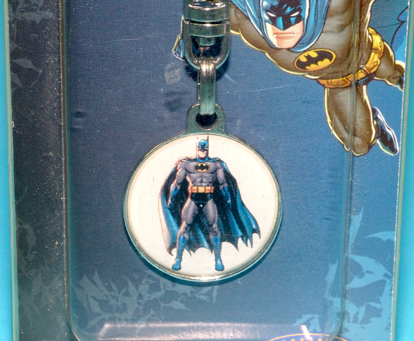BATMAN ENAMEL KEYRING KEYCHAIN MOC MOSC 1990s EUROMODA DC COMICS - Image 2