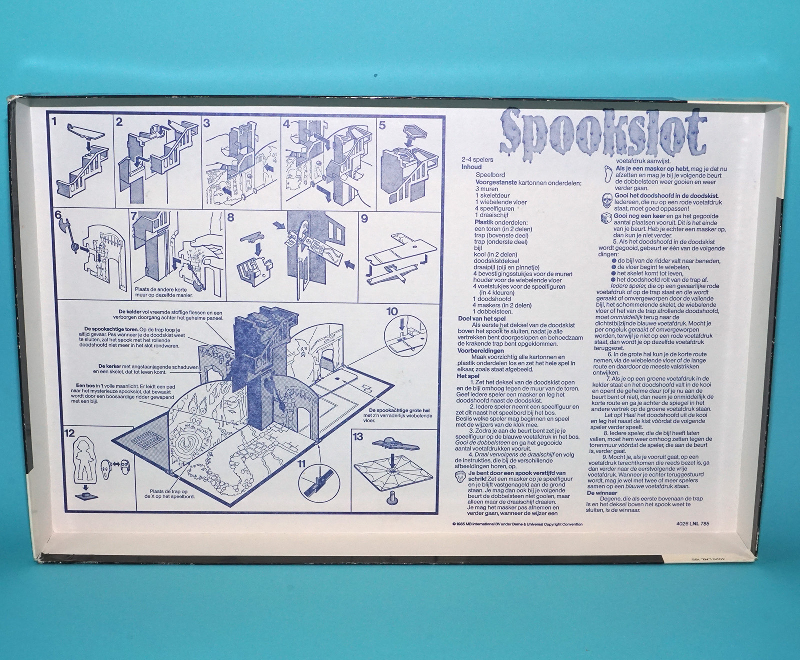 GHOST CASTLE SPOOKSLOT BOARDGAME 100% COMPLETE 1985 MB DUTCH VERSION - Image 15