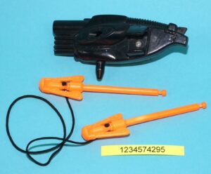 BIKER MICE FROM MARS ORIGINAL SPARE PART ASTRO BRO’S METEOR-BASHIN’ THROTTLE MISSILES LAUNCHER & MISSILES 1995 GALOOB