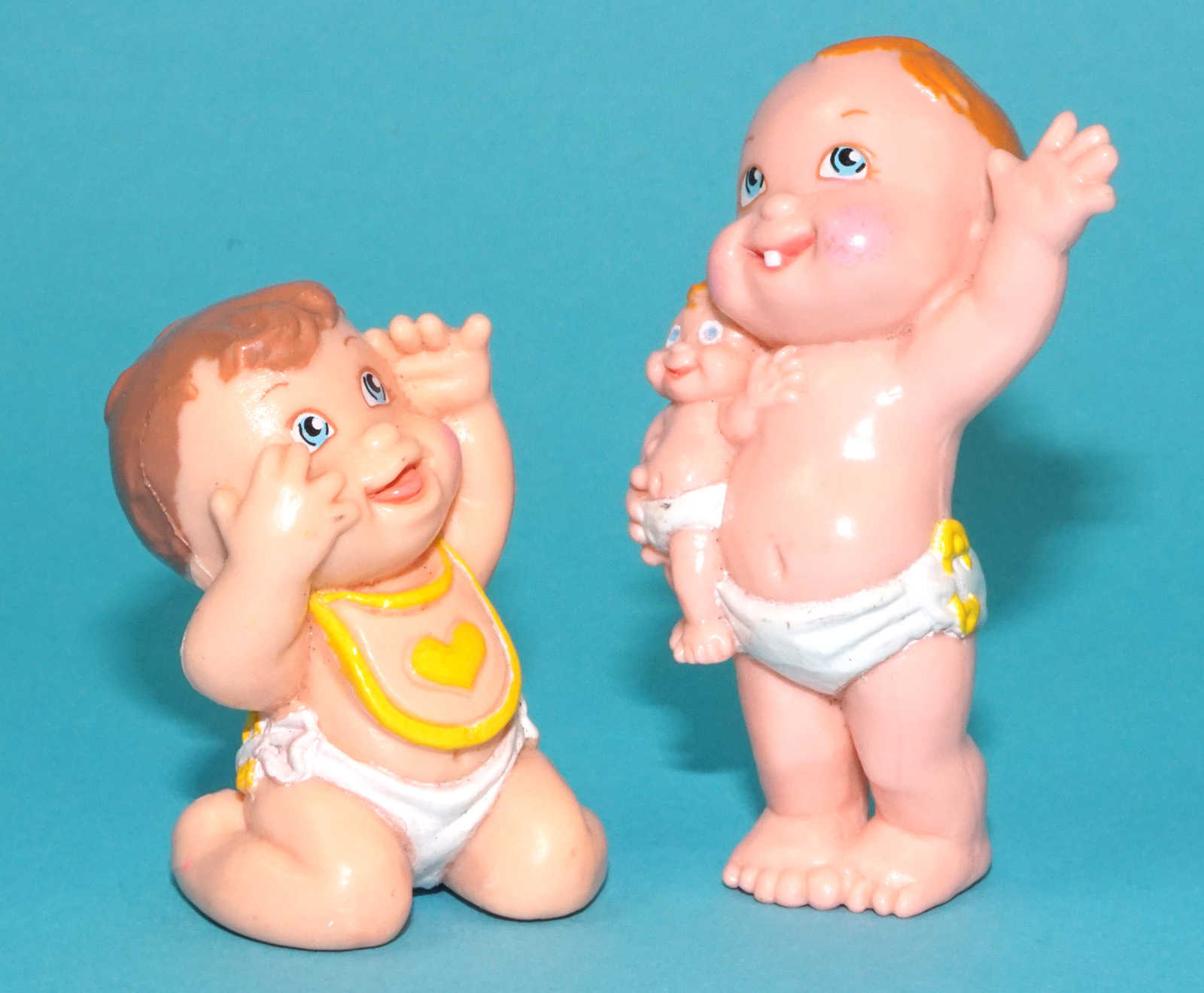 MAGIC DIAPER BABIES PVC FIGURES (2X) 1991 GALOOB - Image 2
