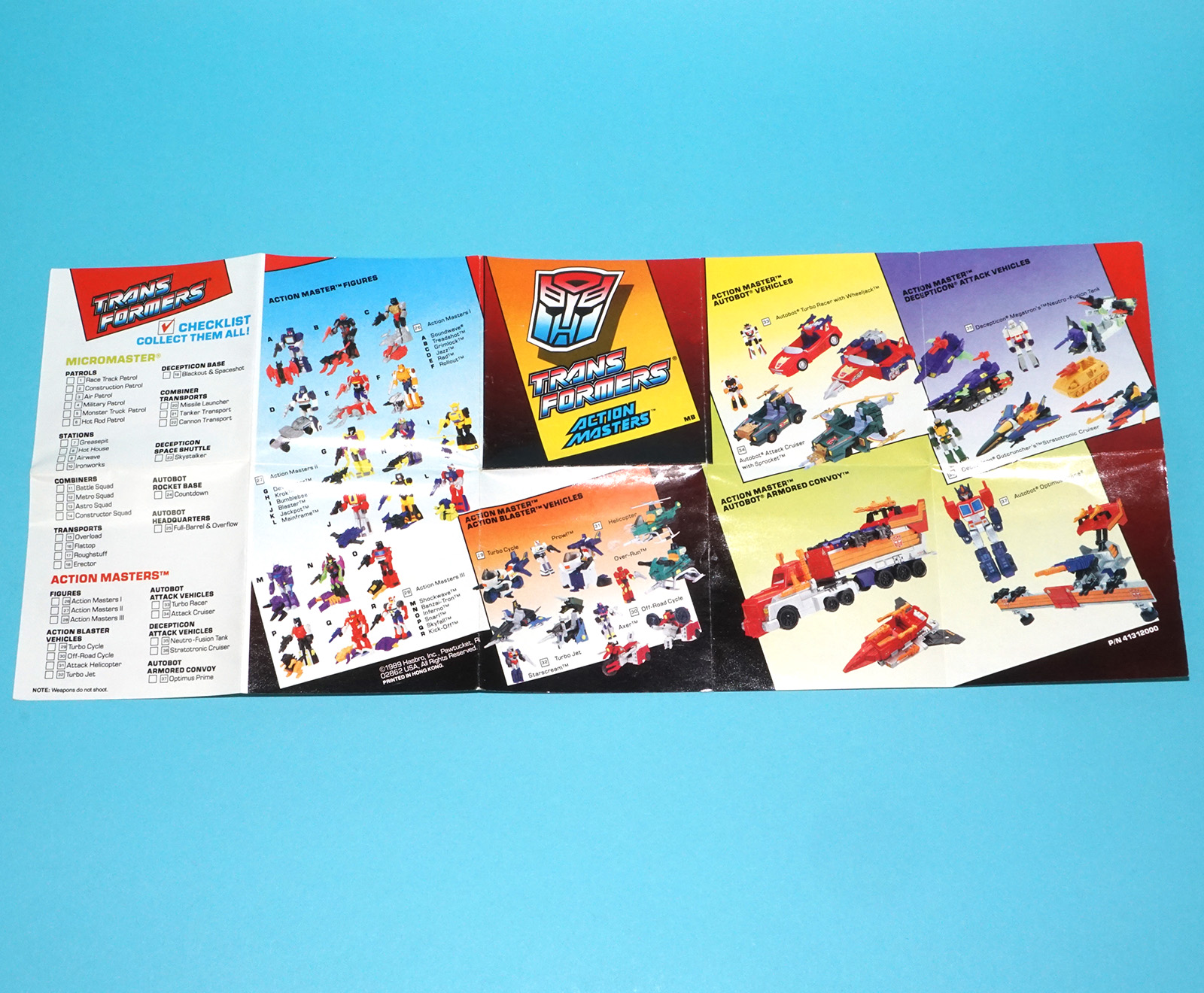 TRANSFORMERS G1 CATALOG KATALOG 1989 BOX INSERT CHECKLIST HASBRO USA - Image 2