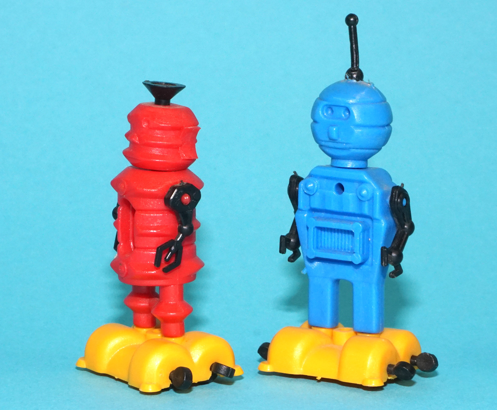 KINDER SURPRISE U-EI STECKIS STECKFIGUREN SPACEMAN ROBOTS (2X) 1982 FERRERO - Image 2