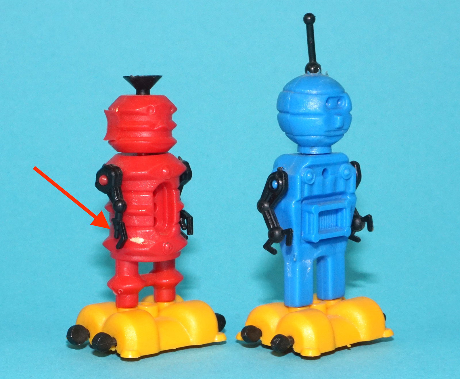 KINDER SURPRISE U-EI STECKIS STECKFIGUREN SPACEMAN ROBOTS (2X) 1982 FERRERO - Image 3