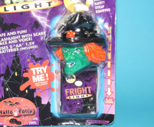FRIGHT LIGHT MONSTER FLASHLIGHT WITCH MOC MOSC EURO CARD 1990s HELLO FOLLY CHINA READ