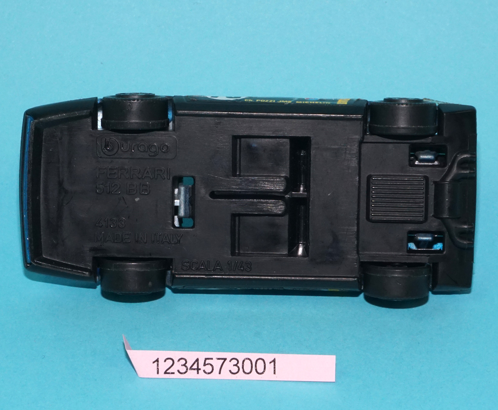 BBURAGO 4133 FERRARI 512 BB UNIVERSITY MODEL CAR 1/43 SCALE 1983 BURAGO - Image 4