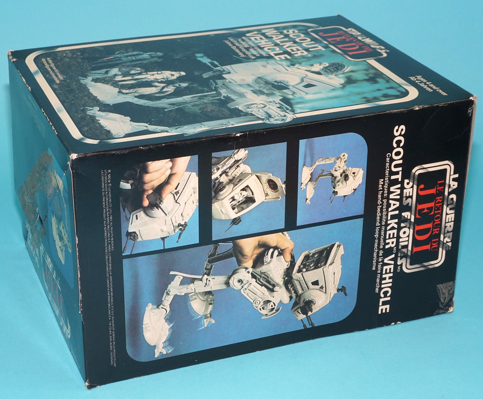 STAR WARS ROTJ AT-ST SCOUT WALKER VEHICLE COMPLETE BOXED EURO BOX 1983 KENNER PALITOY CLIPPER - Image 4
