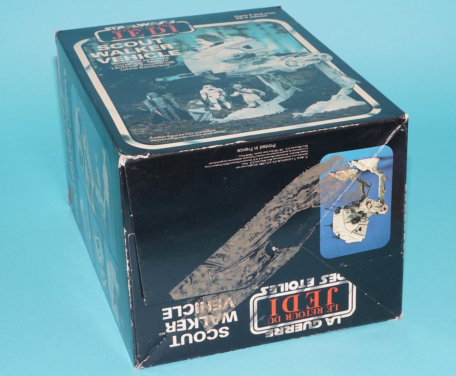 STAR WARS ROTJ AT-ST SCOUT WALKER VEHICLE COMPLETE BOXED EURO BOX 1983 KENNER PALITOY CLIPPER - Image 5