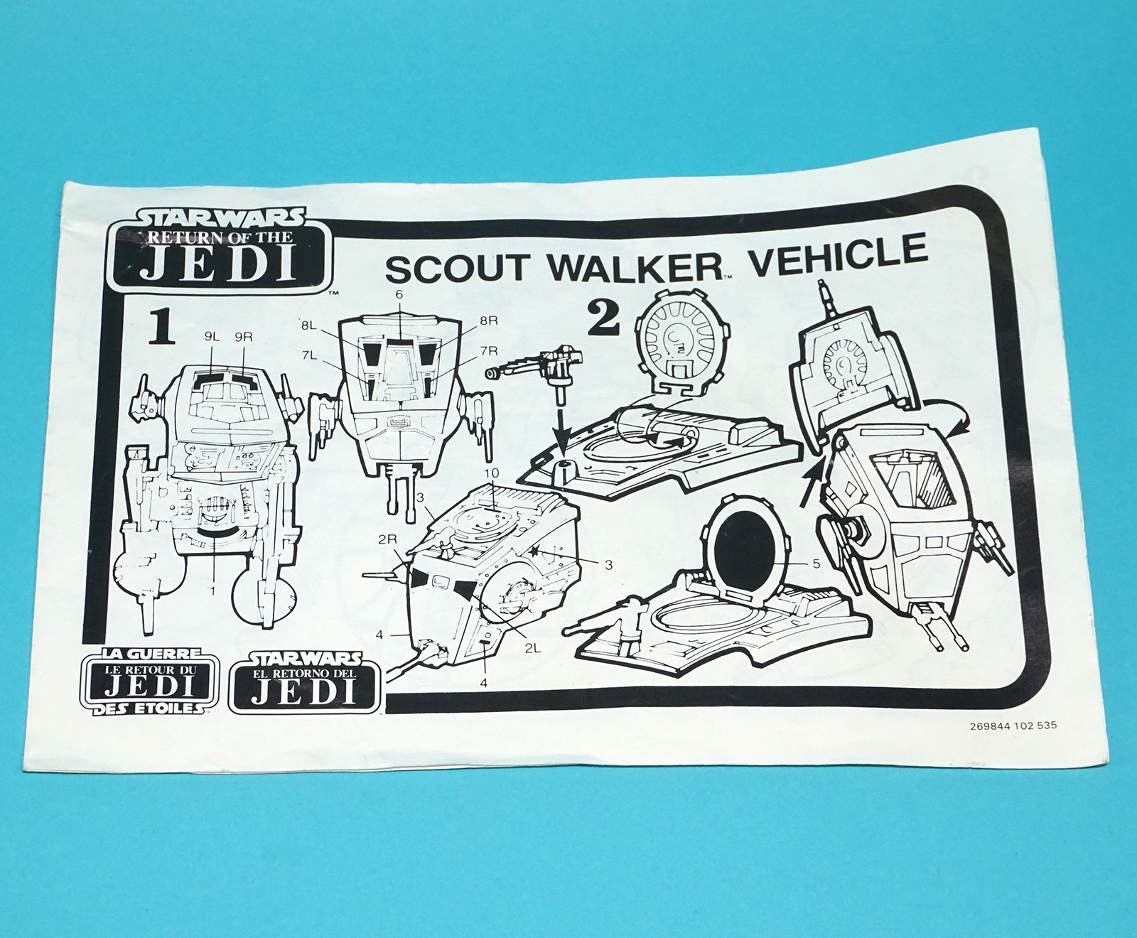 STAR WARS ROTJ AT-ST SCOUT WALKER VEHICLE COMPLETE BOXED EURO BOX 1983 KENNER PALITOY CLIPPER - Image 17