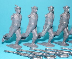 MOORVALE MODELS HOLLOWCAST UNPAINTED LEAD CASTING SOLDIERS NAVY SAILORS (6X) 1:32 SCALE BRITAINS TIMPO JOHILLCO