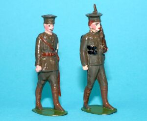 MOORVALE MODELS HOLLOWCAST PAINT SAMPLE SOLDIERS BRITISH EXPED FORCE (2X) 1:32 SCALE BRITAINS TIMPO JOHILLCO