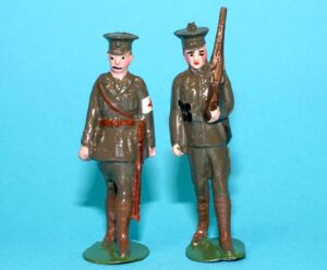 MOORVALE MODELS HOLLOWCAST PAINT SAMPLE SOLDIERS BRITISH EXPED FORCE (2X) 1:32 SCALE BRITAINS TIMPO JOHILLCO