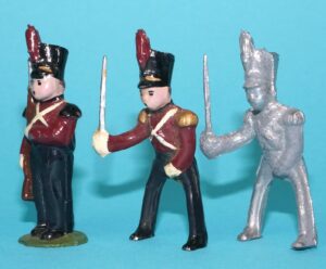 MOORVALE MODELS HOLLOWCAST PAINT SAMPLE SOLDIERS TOY TOWN (3X) 1:32 SCALE WENDAL KEW BRITAINS TIMPO JOHILLCO