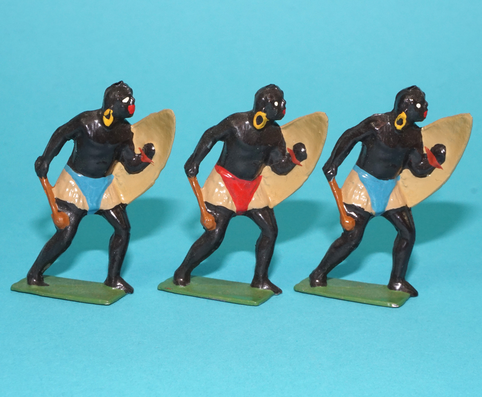 MOORVALE MODELS HOLLOWCAST PAINT SAMPLE SOLDIERS ZULU WARRIORS (7X) 1:32 SCALE TIMPO JOHILLCO BRITAINS - Image 4