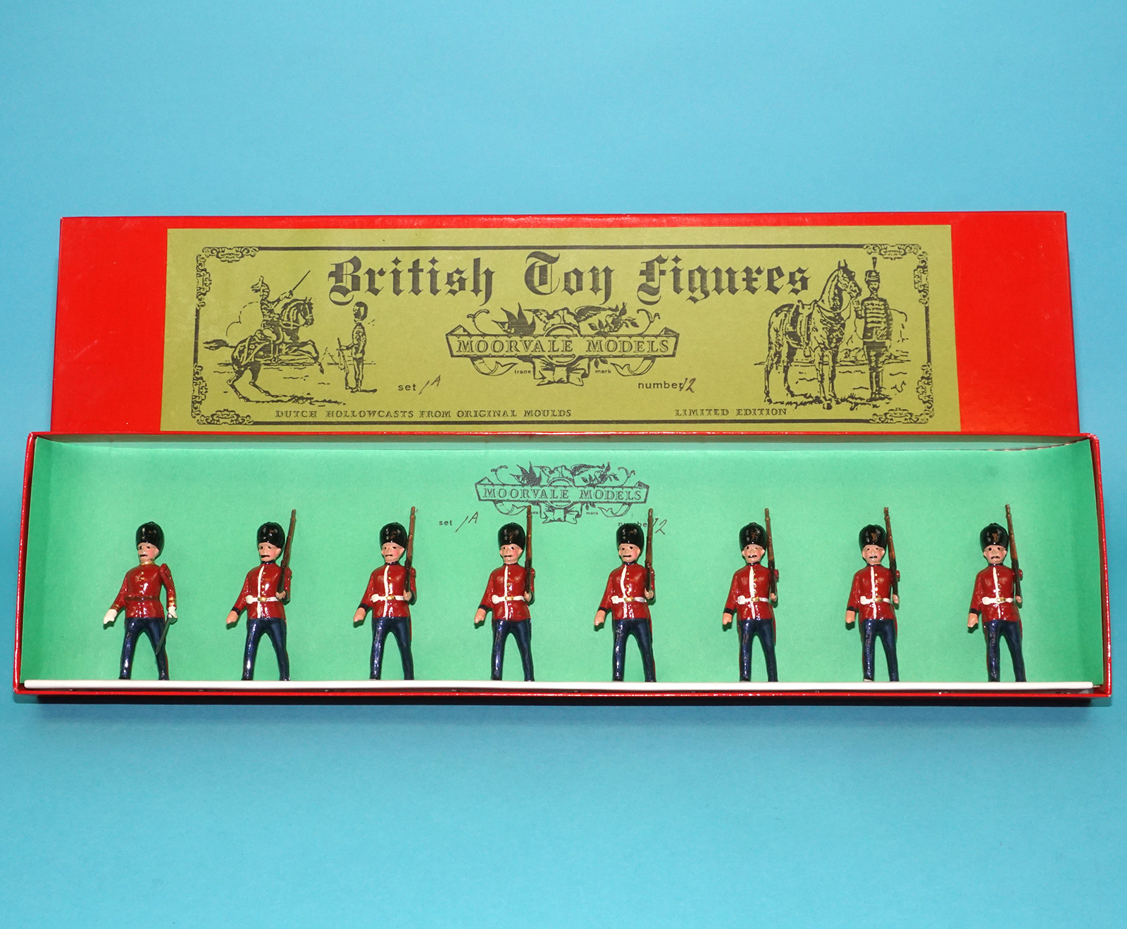 MOORVALE MODELS #1A SCOTS GUARDS BOX SET MIB 1980s LEAD HOLLOWCAST TIMPO BRITAINS