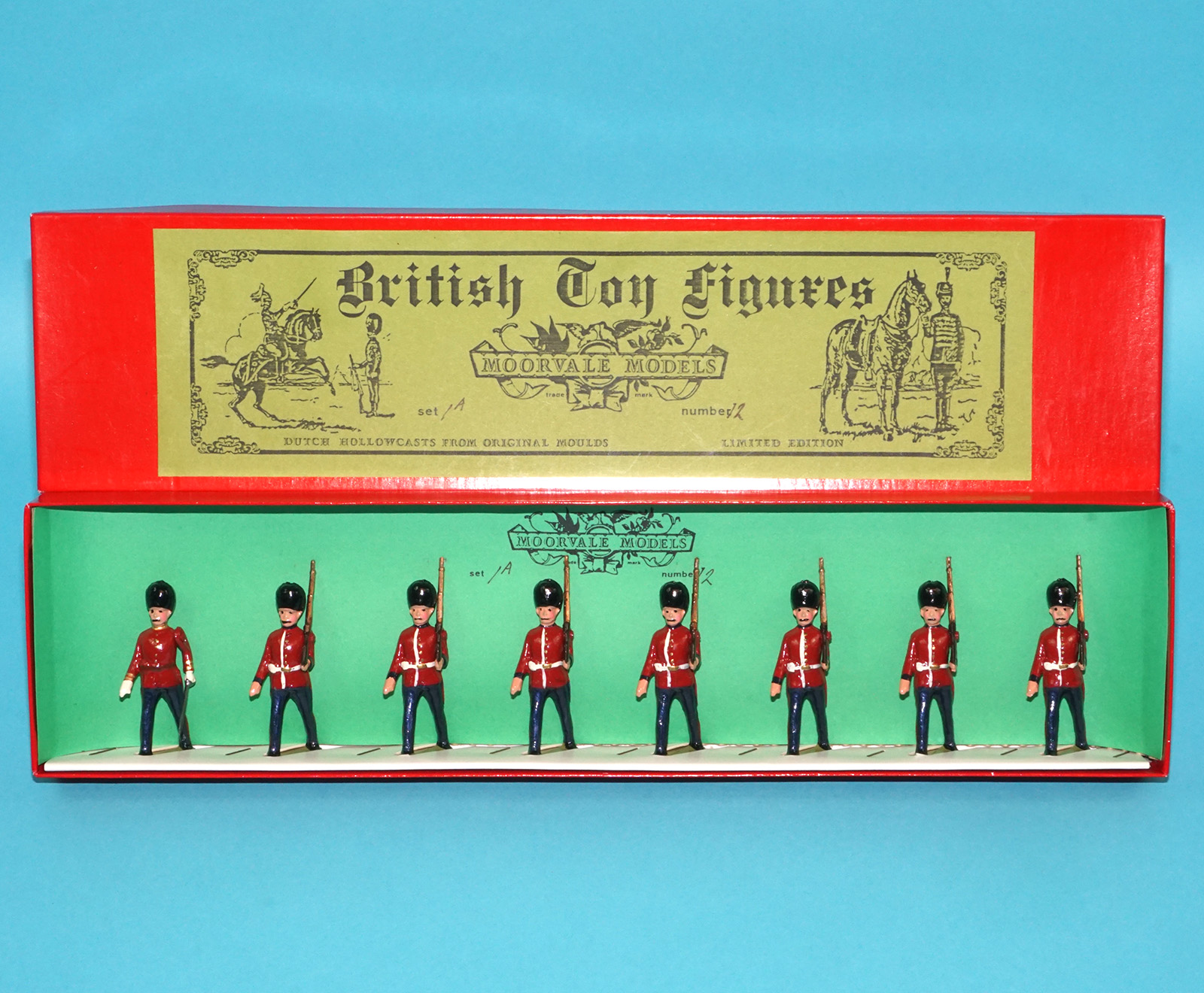 MOORVALE MODELS #1A SCOTS GUARDS BOX SET MIB 1980s LEAD HOLLOWCAST TIMPO BRITAINS - Image 2
