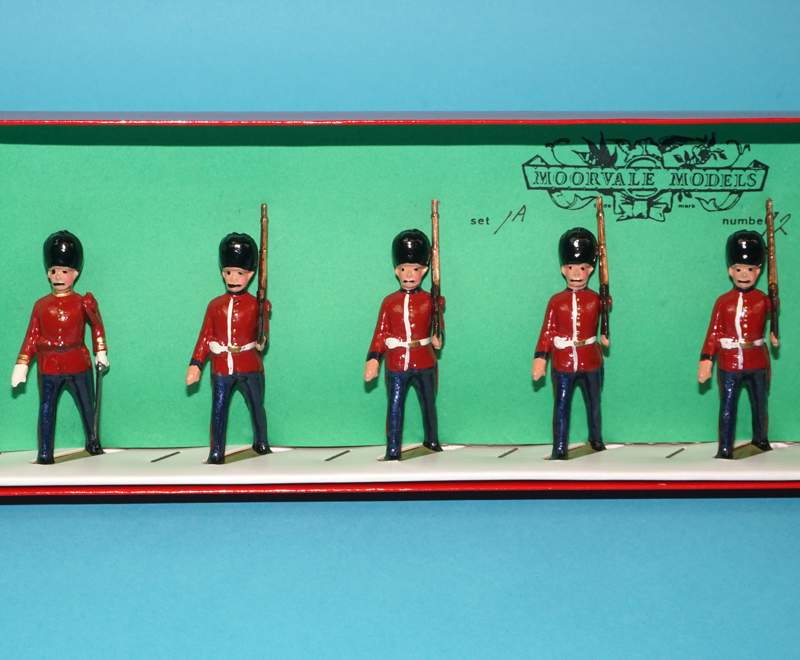 MOORVALE MODELS #1A SCOTS GUARDS BOX SET MIB 1980s LEAD HOLLOWCAST TIMPO BRITAINS - Image 4