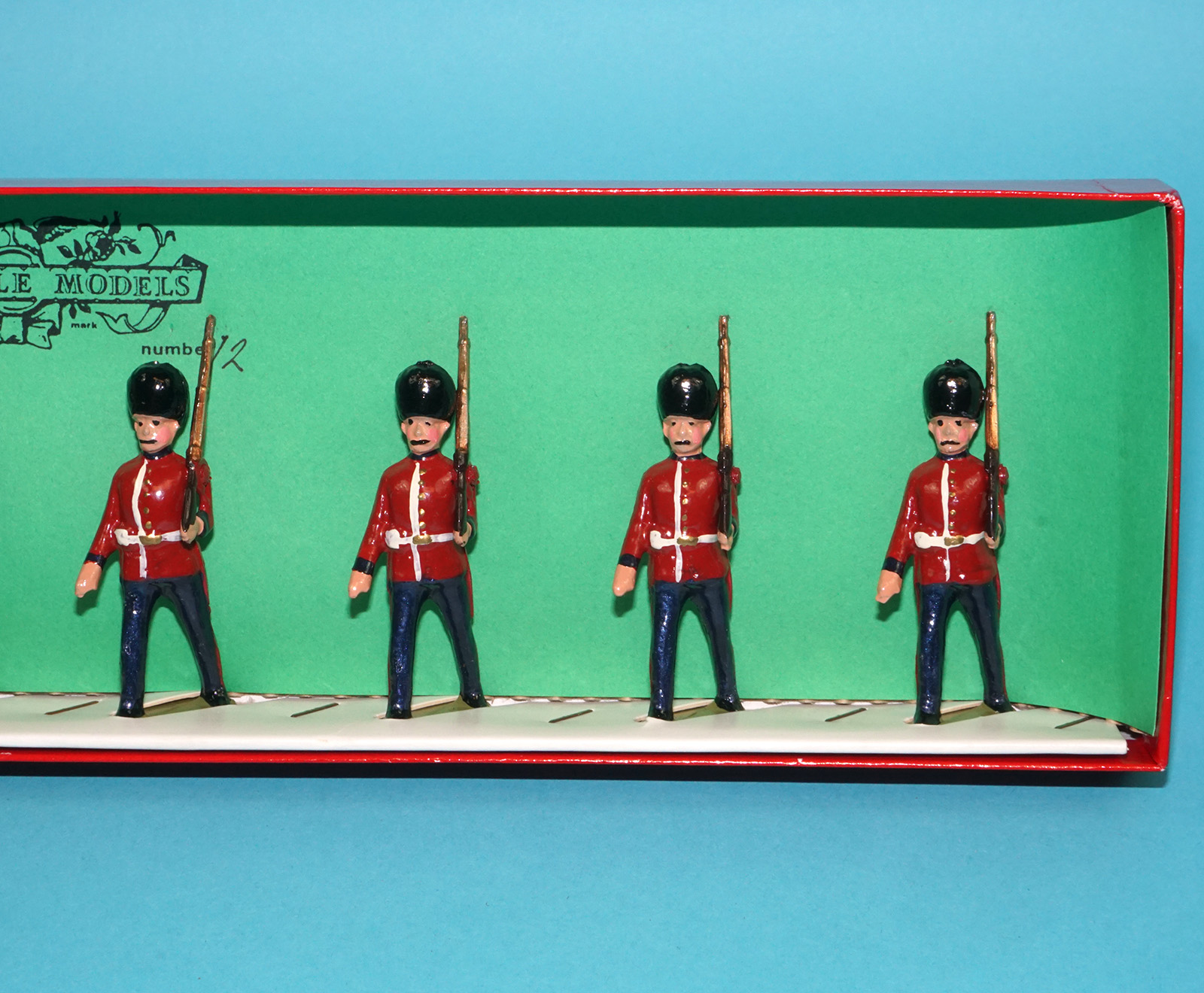 MOORVALE MODELS #1A SCOTS GUARDS BOX SET MIB 1980s LEAD HOLLOWCAST TIMPO BRITAINS - Image 5