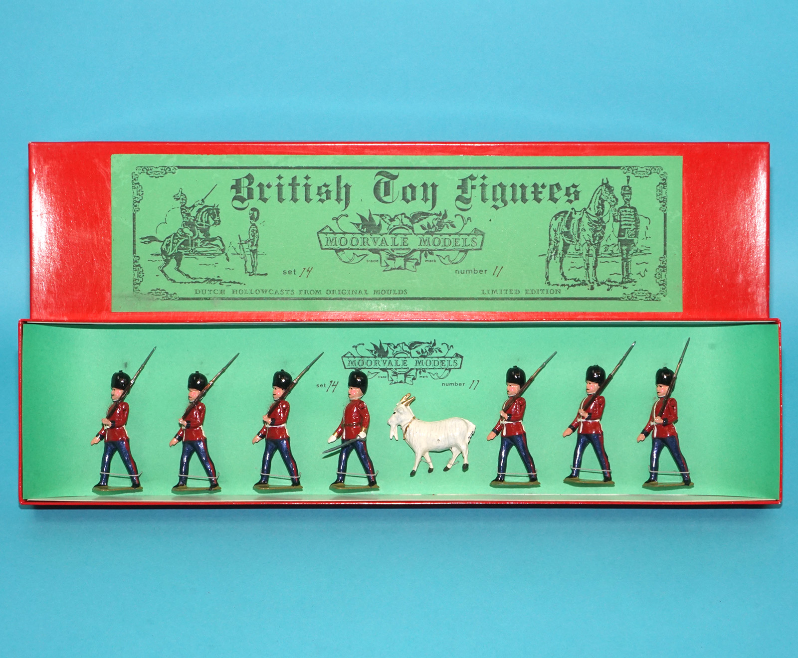 MOORVALE MODELS #14 IRISH GUARDS BOX SET MIB 1980s LEAD HOLLOWCAST TIMPO BRITAINS - Image 2