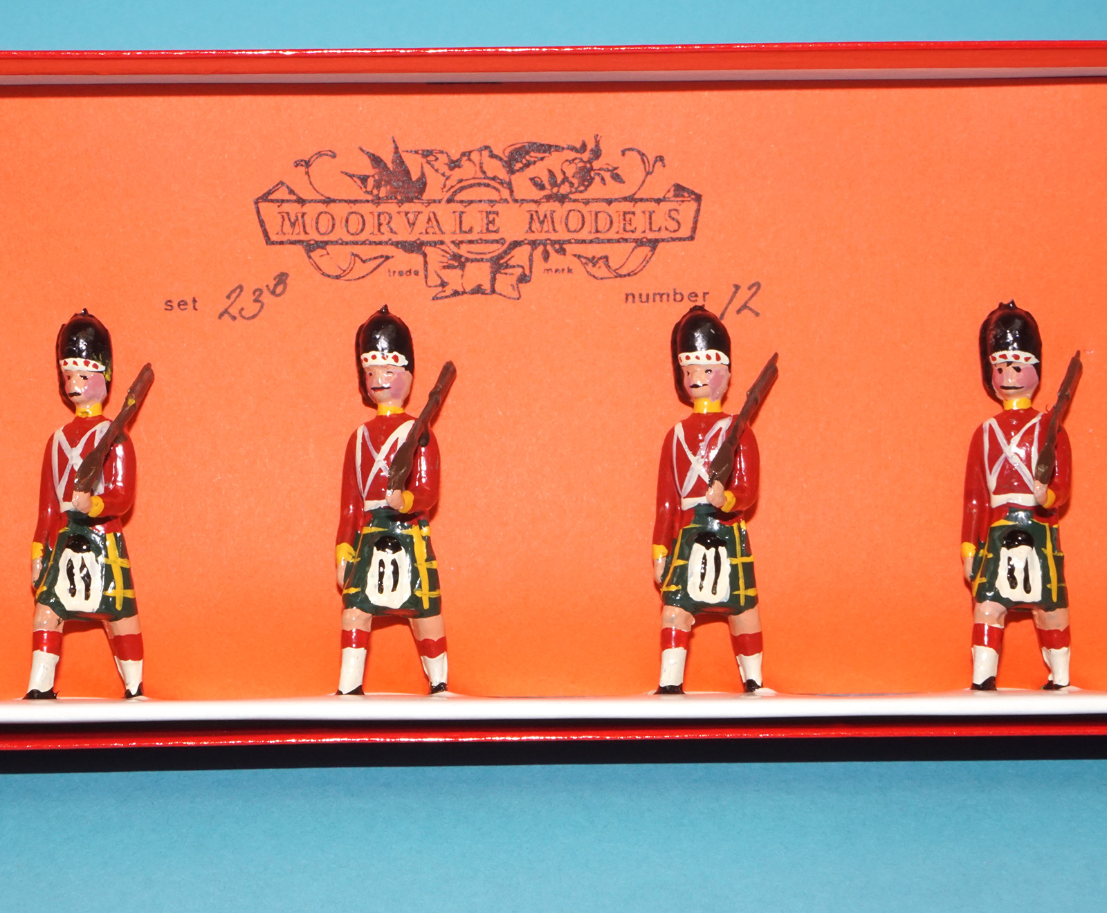 MOORVALE MODELS #23B GORDON HIGHLANDERS BOX SET MIB 1980s LEAD HOLLOWCAST TIMPO BRITAINS - Image 4