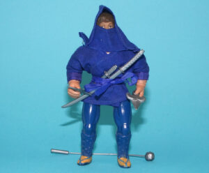 NINJA FULLY POSEABLE ACTION FIGURE BLUE WARRIOR 100% COMPLETE 1988 SOMA FANTASY WORLD MOTU KO