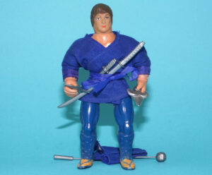 NINJA FULLY POSEABLE ACTION FIGURE BLUE WARRIOR 100% COMPLETE 1988 SOMA FANTASY WORLD MOTU KO