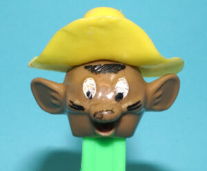 LOONEY TUNES SPEEDY GONZALES SWEET DISPENSER GREEN NO FEET AUSTRIA COO 1960s PEZ READ