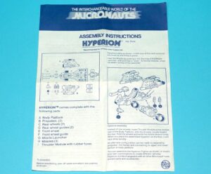 MICRONAUTS ORIGINAL SPARE INSTRUCTIONS HYPERION EURO 1979 AIRFIX MEGO CORP LION ROCK