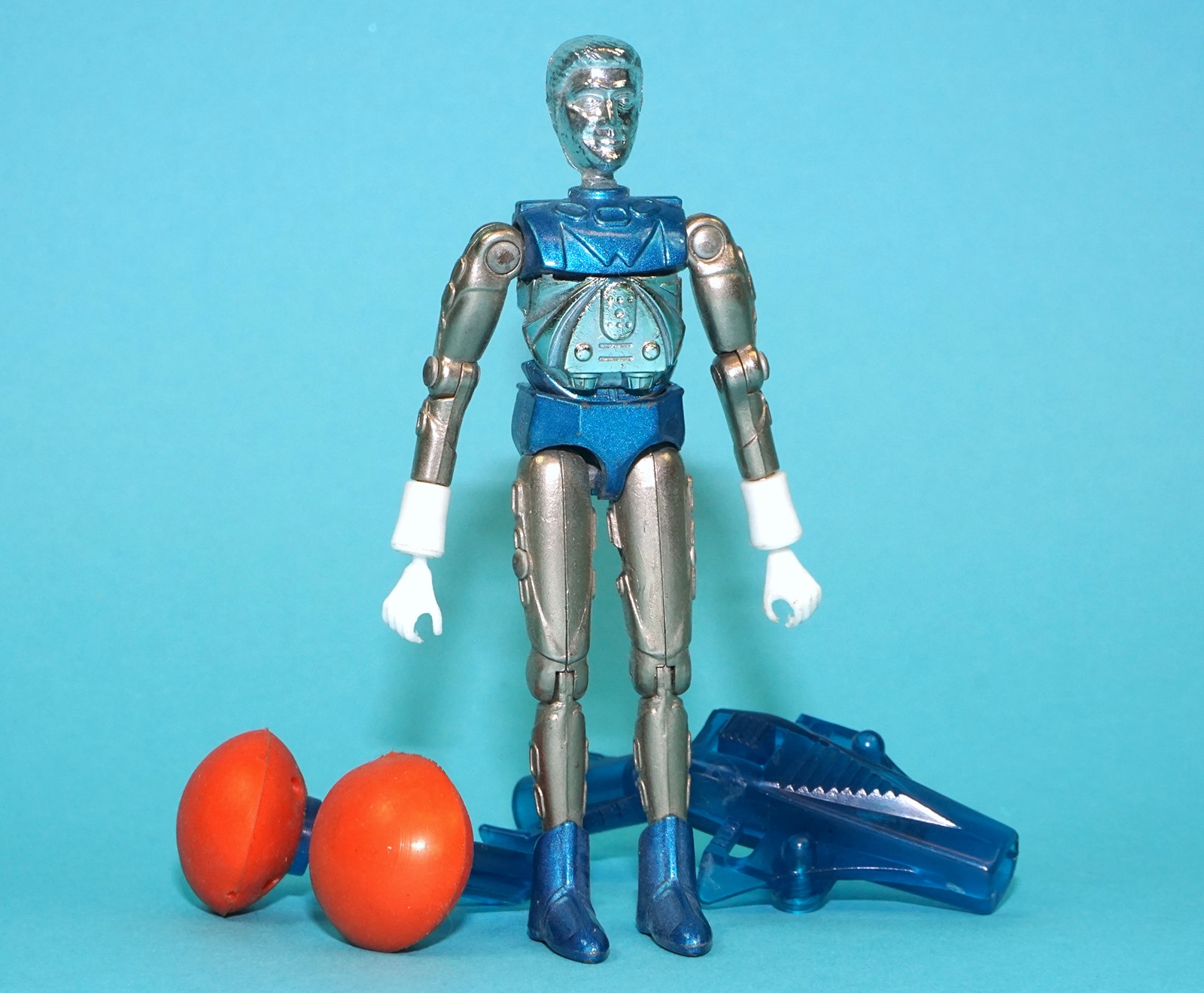MICRONAUTS GALACTIC WARRIOR (BLUE) 100% COMPLETE 1977 MEGO CORP - Image 2