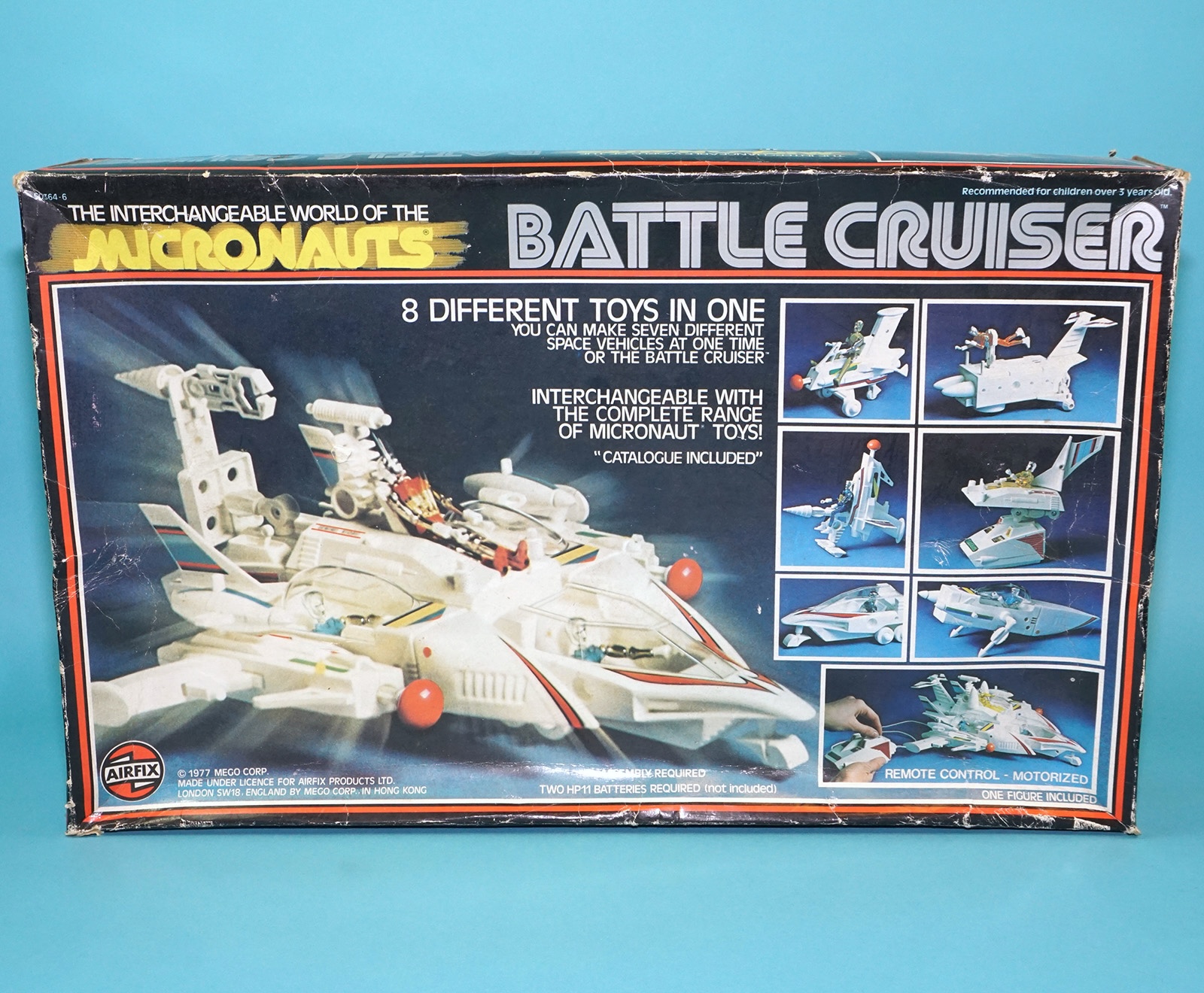 MICRONAUTS BATTLE CRUISER COMPLETE BOXED EURO BOX 1977 AIRFIX MEGO CORP WORKS!