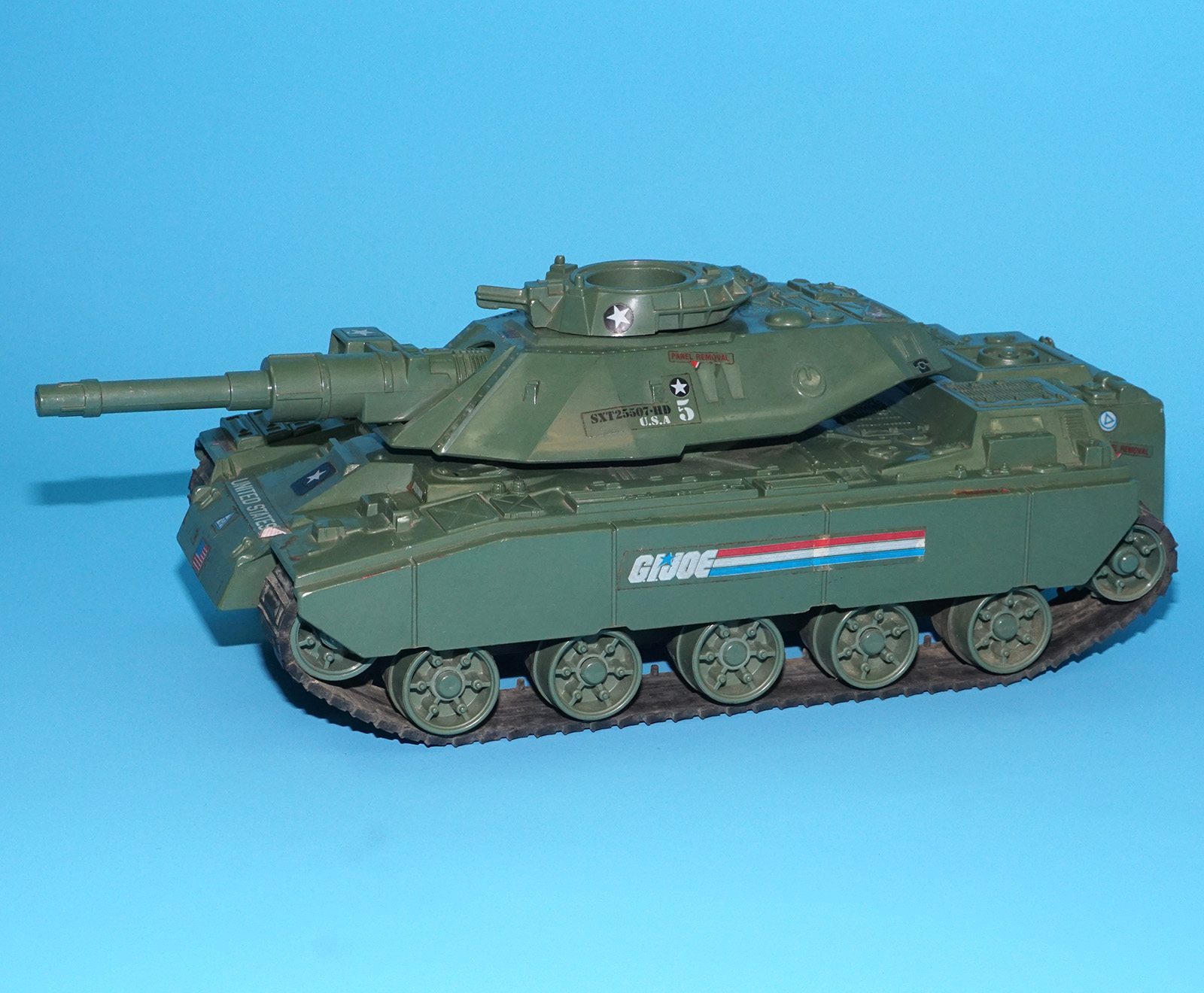 1982 GI JOE MOBAT MOTORIZED BATTLE TANK NEAR COMPLETE SOLID TRACKS HASBRO WORKS! - Image 3