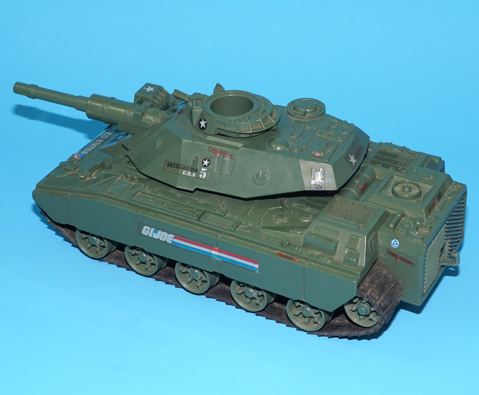 1982 GI JOE MOBAT MOTORIZED BATTLE TANK NEAR COMPLETE SOLID TRACKS HASBRO WORKS! - Image 4