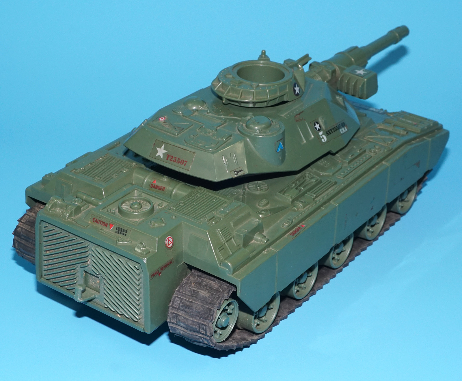 1982 GI JOE MOBAT MOTORIZED BATTLE TANK NEAR COMPLETE SOLID TRACKS HASBRO WORKS! - Image 5