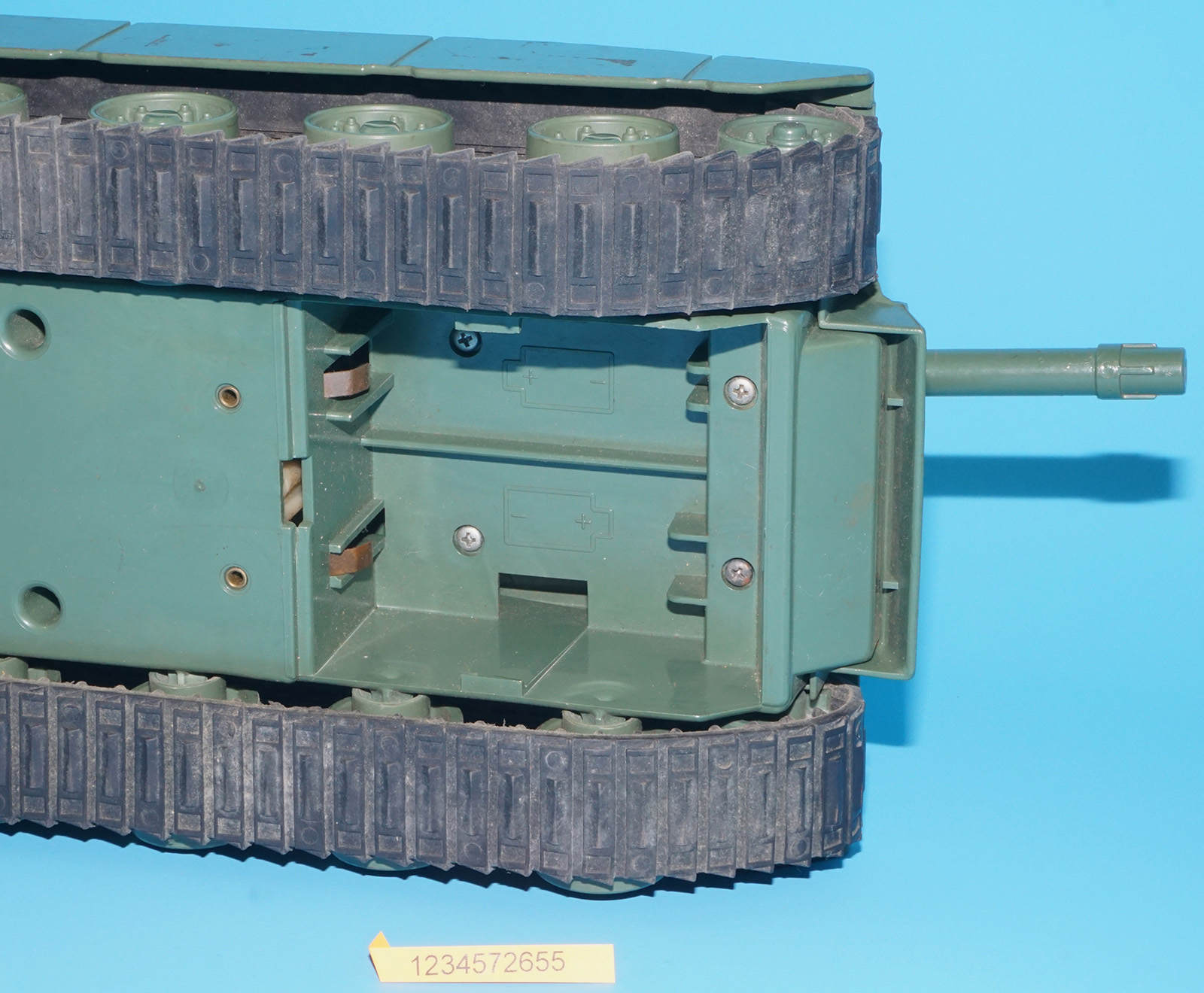 1982 GI JOE MOBAT MOTORIZED BATTLE TANK NEAR COMPLETE SOLID TRACKS HASBRO WORKS! - Image 7