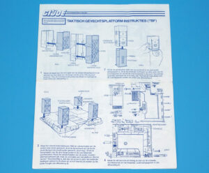 1985 GI JOE TRANSPORTABLE TACTICAL BATTLE PLATFORM SPARE BLUEPRINT INSTRUCTIONS NL DUTCH HASBRO