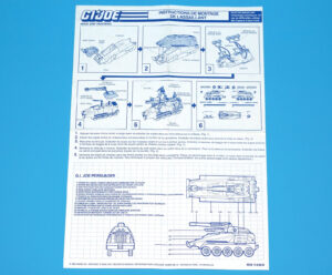 1987 GI JOE PERSUADER SPARE BLUEPRINT INSTRUCTIONS NL FR BENELUX EURO HASBRO