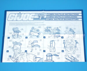 1988 GI JOE COBRA BUGG SPARE BLUEPRINT INSTRUCTIONS FR NL DE EURO BENELUX HASBRO