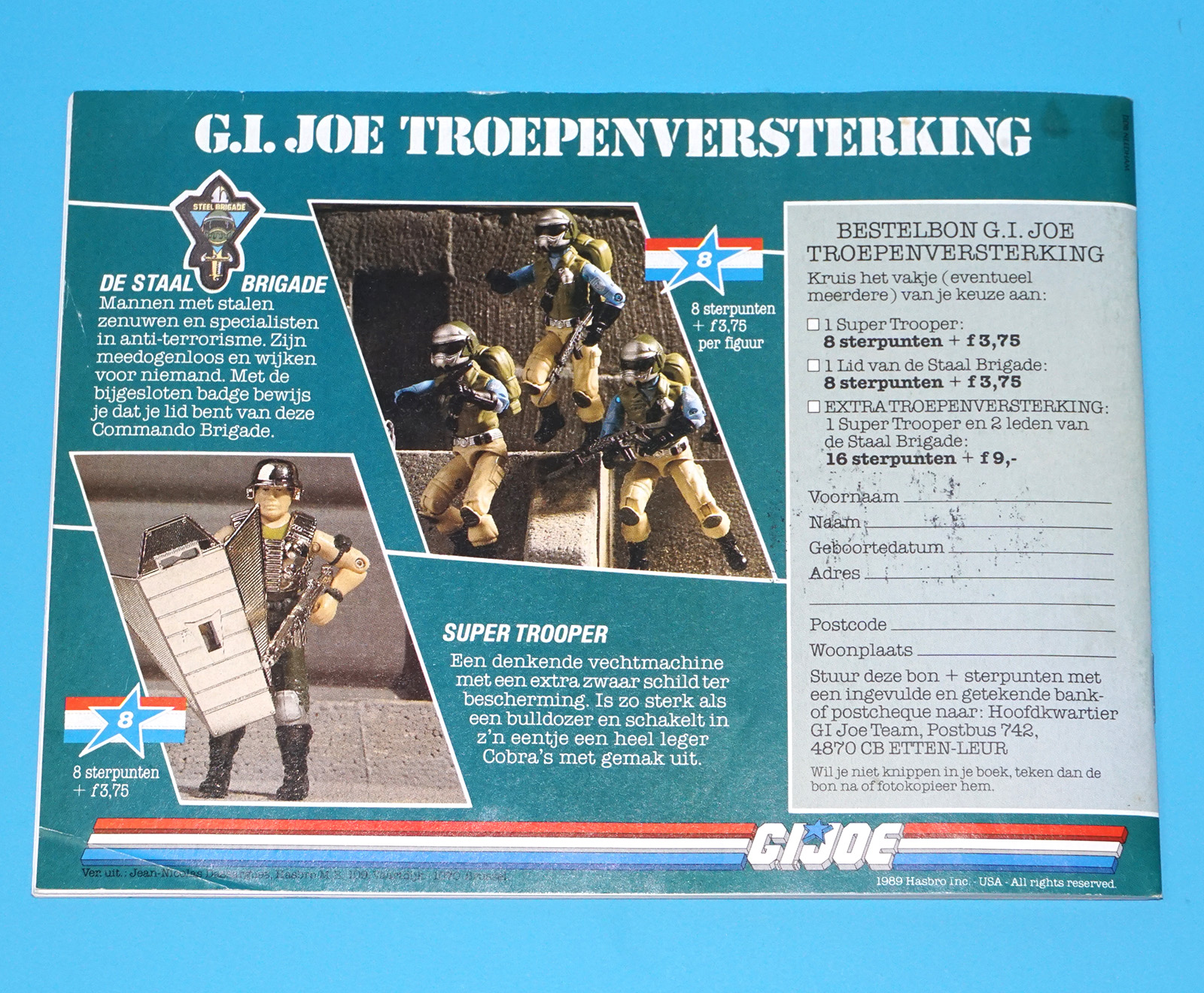 1990 GI JOE CATALOG LEAFLET BROCHURE KATALOG S.O.S. COBRA GEVAAR NL DUTCH HASBRO - Image 19