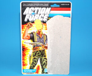 1985 GI JOE FLINT v1 CARDBACK UNCUT FILE CARD ACTION FORCE UK 1986 HASBRO