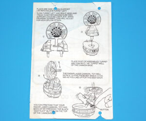STAR WARS ROTJ RADAR LASER CANNON ORIGINAL SPARE INSTRUCTIONS 1982 KENNER