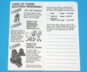 STAR WARS ESB BOUNTY HUNTER CAPTURE LOG FOLDOUT BOX INSERT 1982 PALITOY KENNER