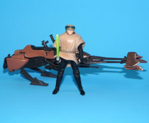 STAR WARS POTF2 SPEEDER BIKE & LUKE SKYWALKER ENDOR GEAR 100% COMPLETE 1997 KENNER