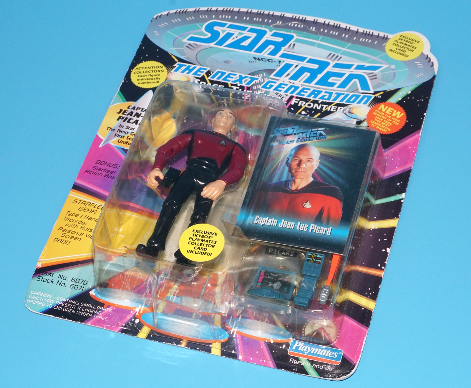 STAR TREK TNG NEXT GENERATION CAPTAIN JEAN-LUC PICARD MOC MOSC US CARD 1993 PLAYMATES - Image 6