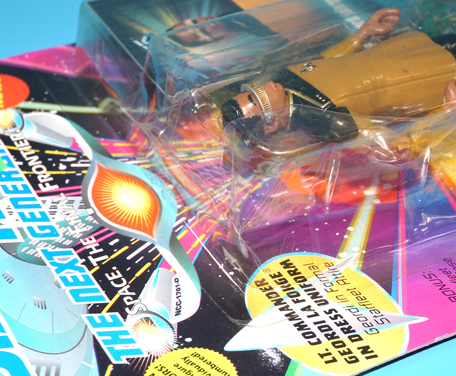 STAR TREK TNG NEXT GENERATION LT. COMMANDER GEORDI LA FORGE IN DRESS UNIFORM MOC MOSC US CARD 1993 PLAYMATES - Image 5