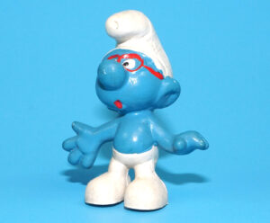 SMURFS 20006 BRAINY SMURF W. GERMANY COO PEYO 1969 SCHLEICH