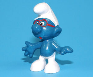 SMURFS 20006 BRAINY SMURF HONG KONG COO 1969 SCHLEICH